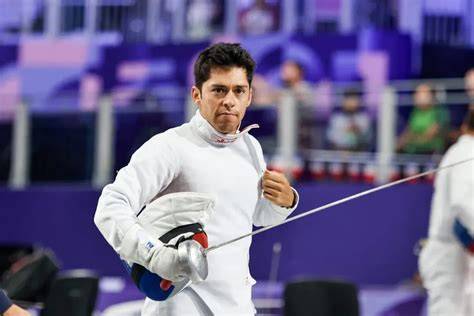 Esteban Bustos compitiendo en pentatlón moderno