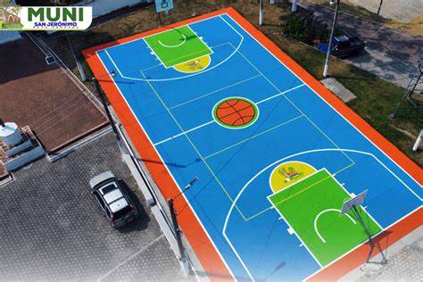 cancha polideportiva con galería retráctil
