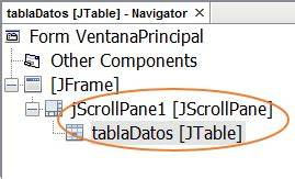 JTable dentro de JScrollPane en NetBeans