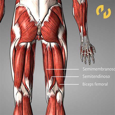 anatomía músculos isquiotibiales parte posterior muslo