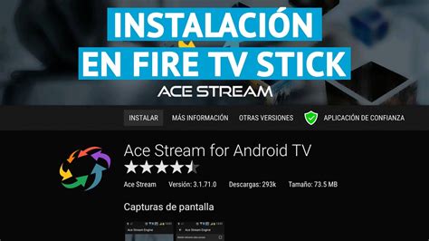 Aplicación Acestream en móvil Android