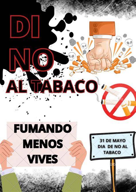 Diseño de afiche antitabaco para redes sociales