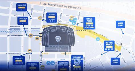 Mapa de ubicación del Estadio La Bombonera Tacna
