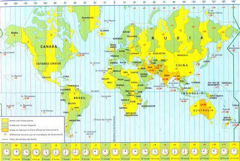Mapa mundial de husos horarios