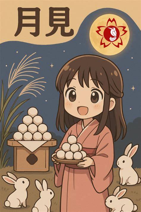 Tsukimi dango y susuki en altar otoñal
