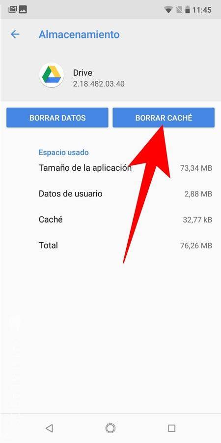 Pasos para borrar caché en Android