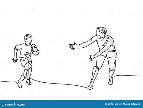Ilustración minimalista de pareja rugby