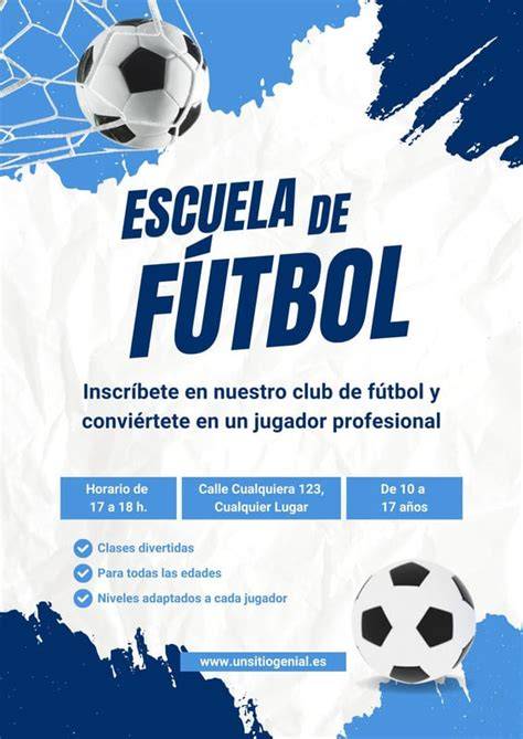 Flyer de fútbol con formación táctica