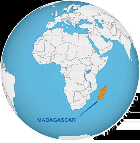 Mapa de Madagascar y distribución del lémur