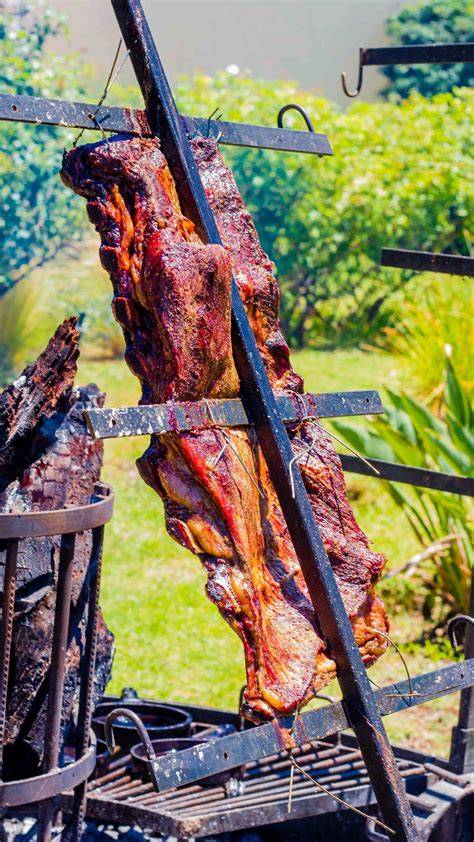 Asado argentino entre viñedos