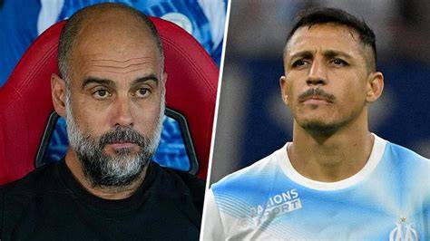 Alexis Sánchez y Pep Guardiola en la Premier League