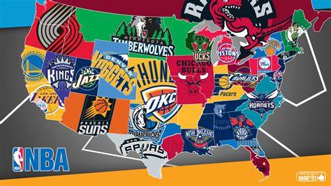 Mapa de destinos NBA en Estados Unidos