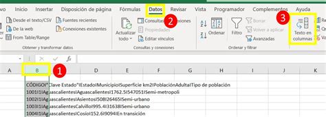 asistente Texto en columnas de Excel