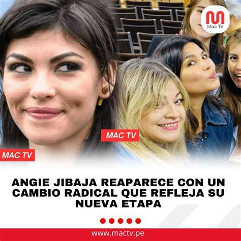 Angie Jibaja con cabello rubio y lentes celestes