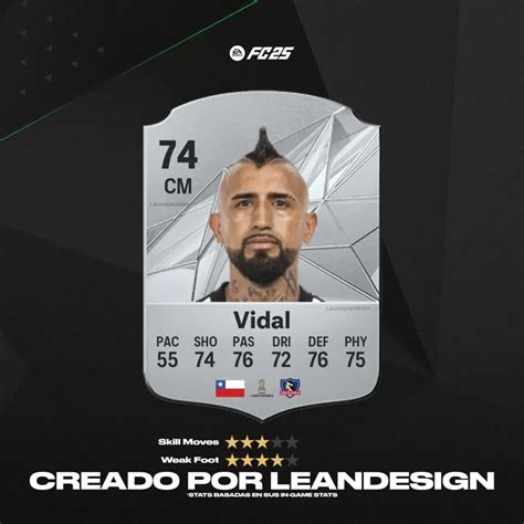 Evolución de la media de Arturo Vidal en FIFA