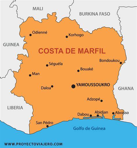 Países Bajos y Costa de Marfil en naranja