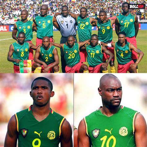 Camiseta verde de Camerún con mangas negras