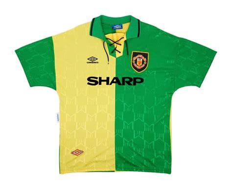 camiseta Manchester United verde amarilla 1992