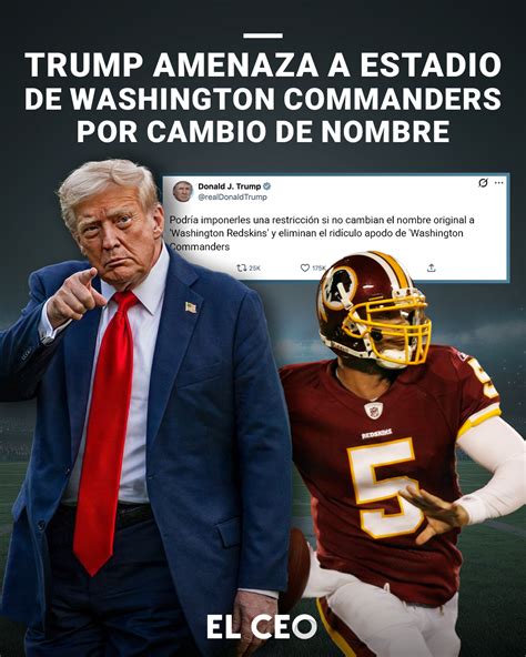 Donald Trump en el estadio de los Commanders