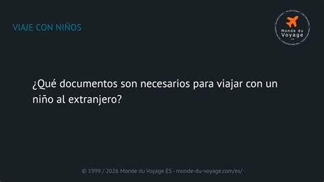 Documentos necesarios para viajar al extranjero
