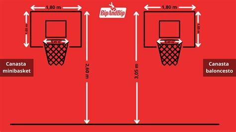 Medidas reglamentarias de canasta NBA