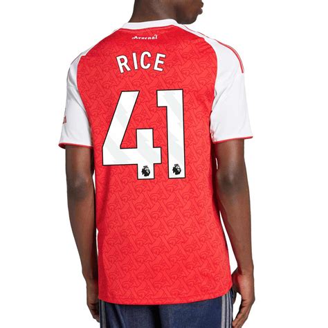 Parte frontal camiseta Arsenal roja blanca