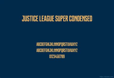 Tipografía Justice League Super Condensed