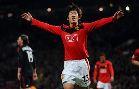 Park Ji-sung con el Manchester United