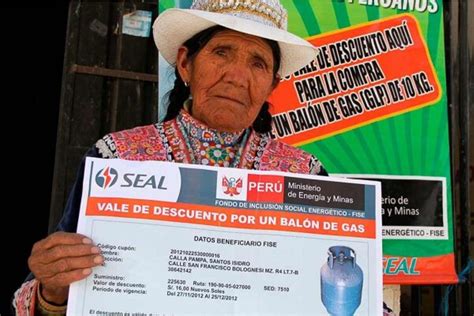 Vale de descuento para balón de gas