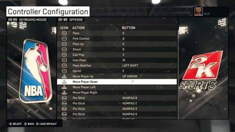entrenamiento NBA 2K15 controles teclado