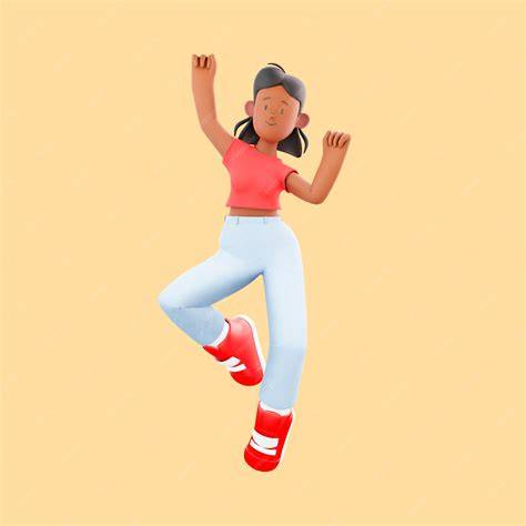 Personaje bailando en canción festiva
