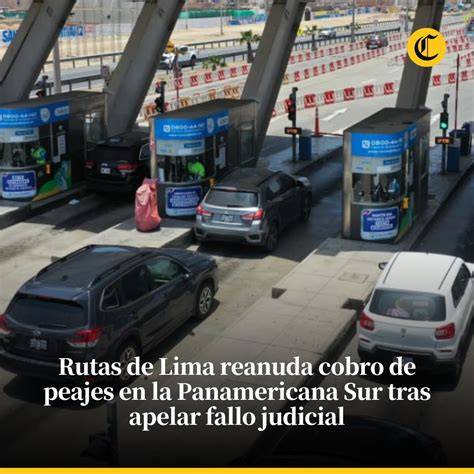 Visor de peajes y salidas Panamericana Sur