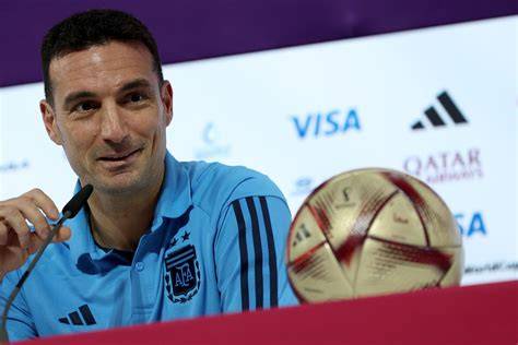 Scaloni durante el Mundial de Qatar