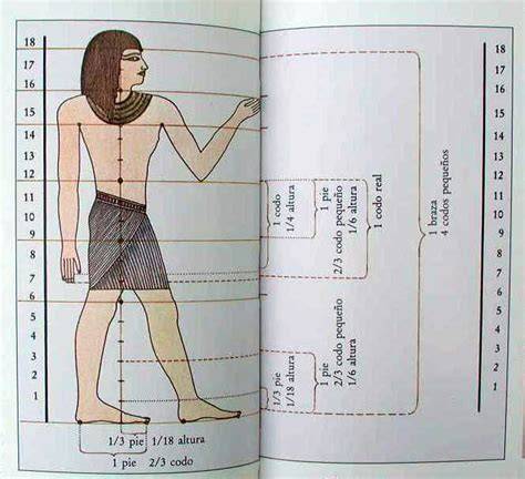 Figura humana representada según canon egipcio