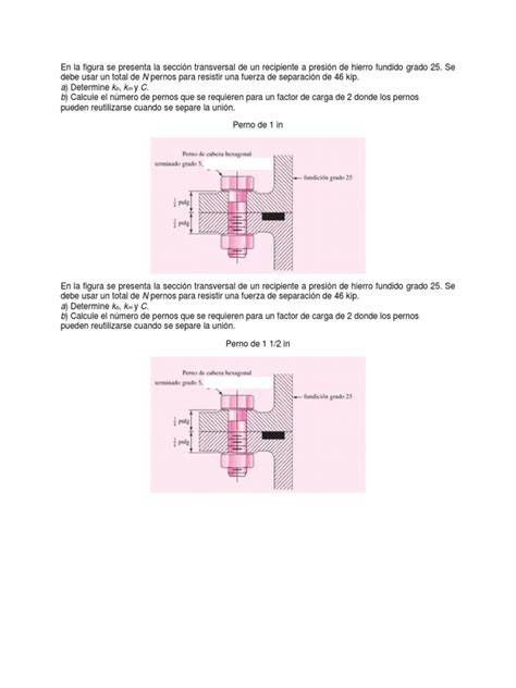Sección transversal de recipiente a presión