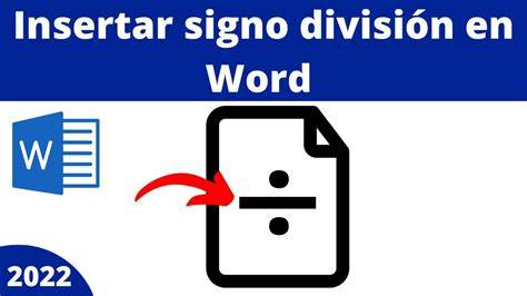 Insertar símbolo de división en Word