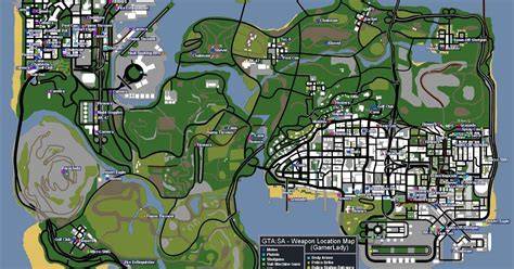 Mapa de armas de GTA San Andreas