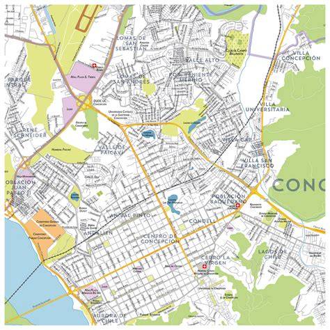 Mapa de Concepción y Las Canchas