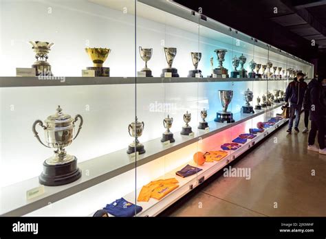 Trofeos del triplete del Barcelona