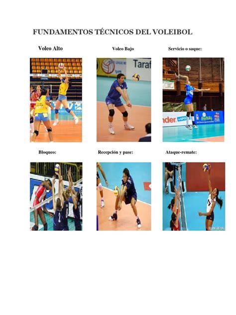 Fundamentos técnicos del voleibol