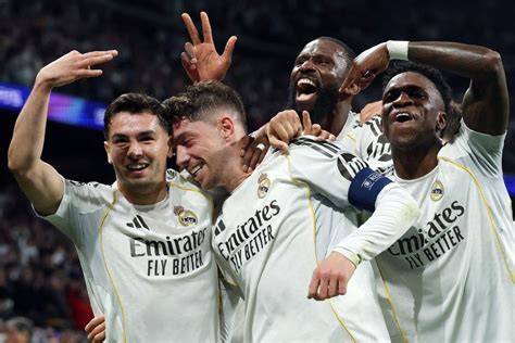 Federico Valverde celebra hat-trick ante Manchester City