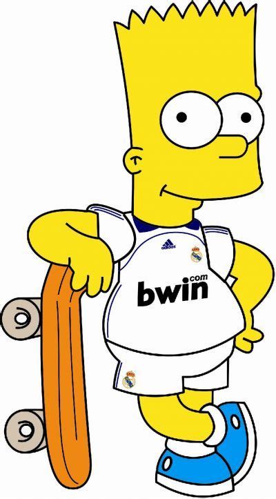 Bart del Real Madrid con fondo oscuro