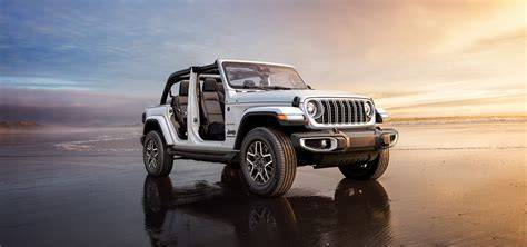 Jeep Wrangler descapotable junto al mar
