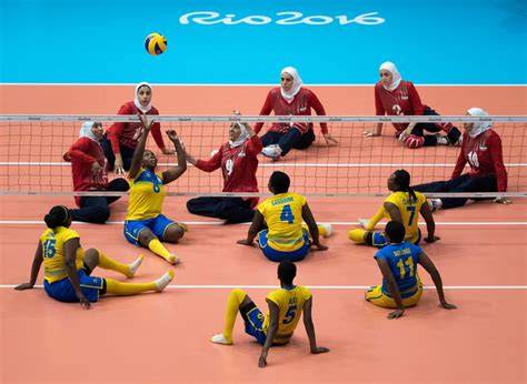 Partido internacional de voleibol sentado