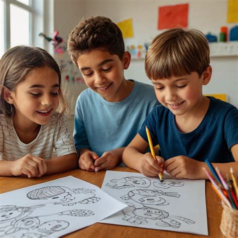 Niños judíos dibujando en Theresienstadt