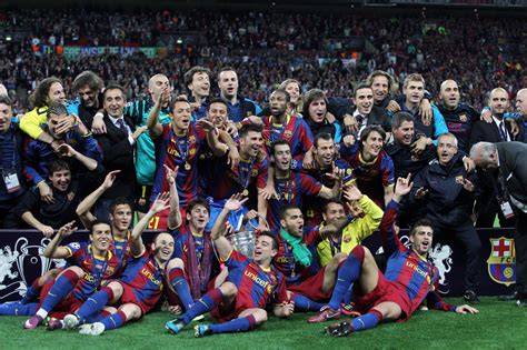 Barcelona celebra la Champions de Wembley 2011