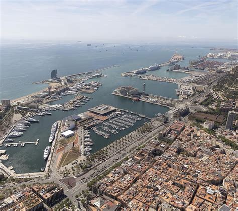 Mapa del recorrido entre Port Vell y Barceloneta
