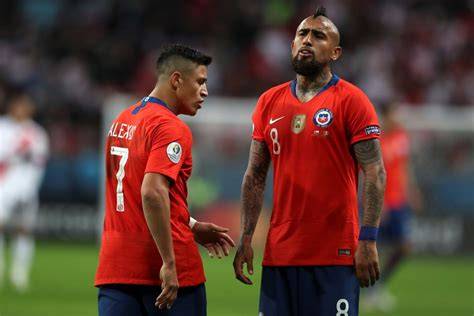 Alexis Sánchez y Arturo Vidal con Chile