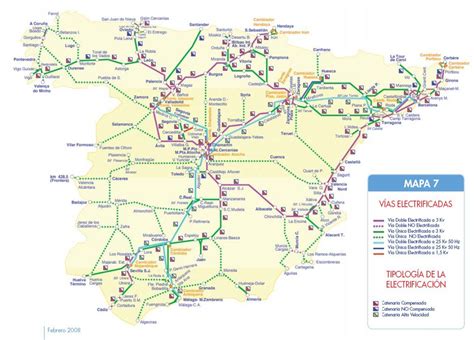 Mapa ferroviario Barcelona Galicia