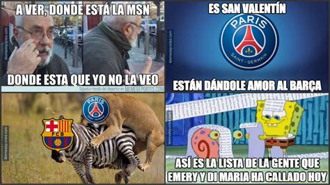 Memes de PSG contra Barcelona